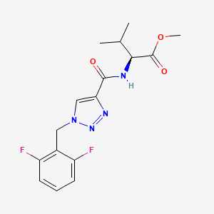 molecular formula C16H18F2N4O3 B3787533 methyl N-{[1-(2,6-difluorobenzyl)-1H-1,2,3-triazol-4-yl]carbonyl}-L-valinate 