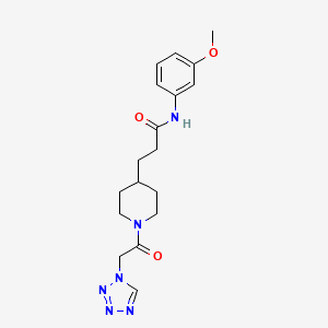 N-(3-methoxyphenyl)-3-[1-(1H-tetrazol-1-ylacetyl)-4-piperidinyl]propanamide