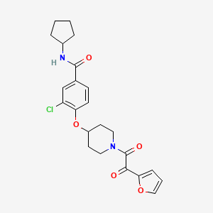 3-chloro-N-cyclopentyl-4-({1-[2-furyl(oxo)acetyl]-4-piperidinyl}oxy)benzamide