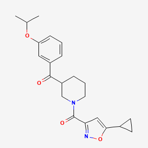 {1-[(5-cyclopropyl-3-isoxazolyl)carbonyl]-3-piperidinyl}(3-isopropoxyphenyl)methanone