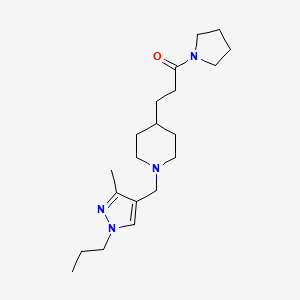 1-[(3-methyl-1-propyl-1H-pyrazol-4-yl)methyl]-4-[3-oxo-3-(1-pyrrolidinyl)propyl]piperidine