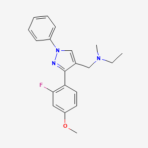 N-{[3-(2-fluoro-4-methoxyphenyl)-1-phenyl-1H-pyrazol-4-yl]methyl}-N-methylethanamine