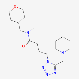 N-methyl-4-{5-[(4-methyl-1-piperidinyl)methyl]-1H-tetrazol-1-yl}-N-(tetrahydro-2H-pyran-4-ylmethyl)butanamide