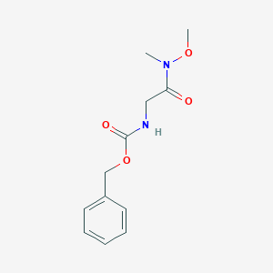 molecular formula C12H16N2O4 B037876 Benzyl (2-(methoxy(methyl)amino)-2-oxoethyl)carbamate CAS No. 121505-94-0
