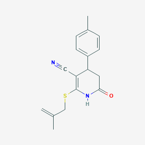 4-(4-Methylphenyl)-2-[(2-methyl-2-propenyl)sulfanyl]-6-oxo-1,4,5,6-tetrahydro-3-pyridinecarbonitrile