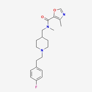 N-[[1-[2-(4-fluorophenyl)ethyl]piperidin-4-yl]methyl]-N,4-dimethyl-1,3-oxazole-5-carboxamide