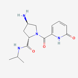 (4R)-4-amino-N-isopropyl-1-[(6-oxo-1,6-dihydropyridin-2-yl)carbonyl]-L-prolinamide