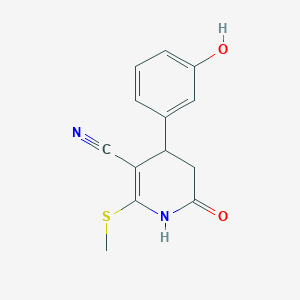 4-(3-Hydroxyphenyl)-2-(methylsulfanyl)-6-oxo-1,4,5,6-tetrahydro-3-pyridinecarbonitrile