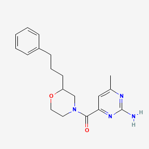 (2-amino-6-methylpyrimidin-4-yl)-[2-(3-phenylpropyl)morpholin-4-yl]methanone