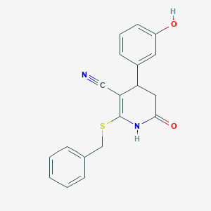 2-(Benzylsulfanyl)-4-(3-hydroxyphenyl)-6-oxo-1,4,5,6-tetrahydro-3-pyridinecarbonitrile