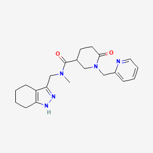 N-methyl-6-oxo-1-(pyridin-2-ylmethyl)-N-(4,5,6,7-tetrahydro-1H-indazol-3-ylmethyl)piperidine-3-carboxamide