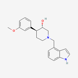 (3S*,4S*)-1-(1H-indol-4-ylmethyl)-4-(3-methoxyphenyl)piperidin-3-ol