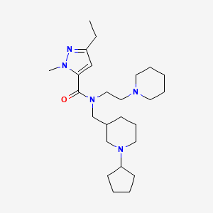 N-[(1-cyclopentyl-3-piperidinyl)methyl]-3-ethyl-1-methyl-N-[2-(1-piperidinyl)ethyl]-1H-pyrazole-5-carboxamide