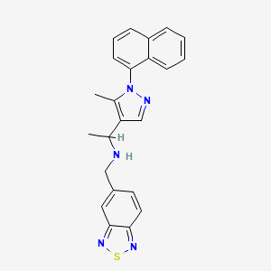 N-(2,1,3-benzothiadiazol-5-ylmethyl)-1-(5-methyl-1-naphthalen-1-ylpyrazol-4-yl)ethanamine