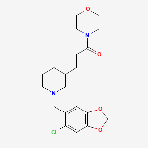 4-(3-{1-[(6-chloro-1,3-benzodioxol-5-yl)methyl]-3-piperidinyl}propanoyl)morpholine