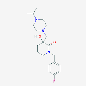 molecular formula C20H30FN3O2 B3787684 1-(4-fluorobenzyl)-3-hydroxy-3-[(4-isopropyl-1-piperazinyl)methyl]-2-piperidinone 