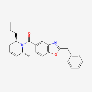 (2-benzyl-1,3-benzoxazol-5-yl)-[(2R,6R)-6-methyl-2-prop-2-enyl-3,6-dihydro-2H-pyridin-1-yl]methanone