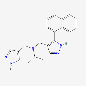 N-[(1-methylpyrazol-4-yl)methyl]-N-[(5-naphthalen-1-yl-1H-pyrazol-4-yl)methyl]propan-2-amine