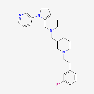 N-({1-[2-(3-fluorophenyl)ethyl]-3-piperidinyl}methyl)-N-{[1-(3-pyridinyl)-1H-pyrrol-2-yl]methyl}ethanamine