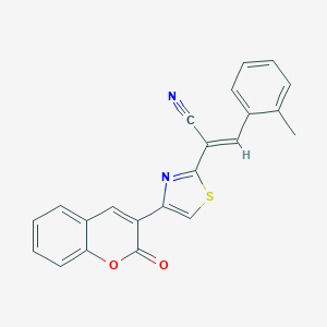 3-(2-methylphenyl)-2-[4-(2-oxo-2H-chromen-3-yl)-1,3-thiazol-2-yl]acrylonitrile