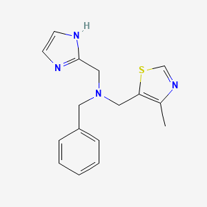 N-benzyl-1-(1H-imidazol-2-yl)-N-[(4-methyl-1,3-thiazol-5-yl)methyl]methanamine