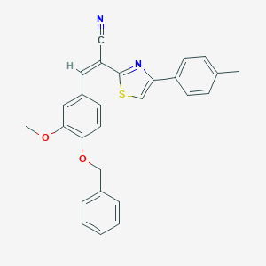 3-[4-(Benzyloxy)-3-methoxyphenyl]-2-[4-(4-methylphenyl)-1,3-thiazol-2-yl]acrylonitrile