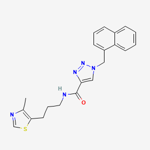 N-[3-(4-methyl-1,3-thiazol-5-yl)propyl]-1-(1-naphthylmethyl)-1H-1,2,3-triazole-4-carboxamide