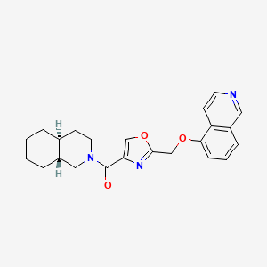 molecular formula C23H25N3O3 B3787787 5-({4-[(4aS*,8aR*)-octahydro-2(1H)-isoquinolinylcarbonyl]-1,3-oxazol-2-yl}methoxy)isoquinoline 