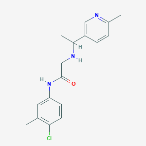 N-(4-chloro-3-methylphenyl)-2-{[1-(6-methylpyridin-3-yl)ethyl]amino}acetamide