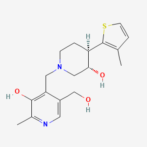 5-(hydroxymethyl)-4-{[(3S*,4R*)-3-hydroxy-4-(3-methyl-2-thienyl)piperidin-1-yl]methyl}-2-methylpyridin-3-ol