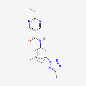 2-ethyl-N-[3-(5-methyl-2H-tetrazol-2-yl)-1-adamantyl]pyrimidine-5-carboxamide