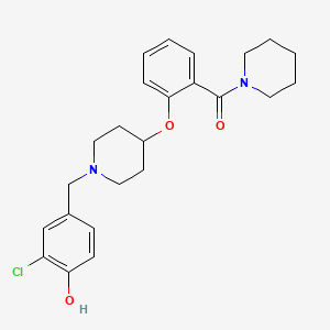 2-chloro-4-({4-[2-(1-piperidinylcarbonyl)phenoxy]-1-piperidinyl}methyl)phenol