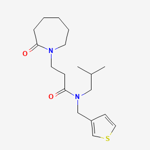 molecular formula C18H28N2O2S B3787818 N-isobutyl-3-(2-oxoazepan-1-yl)-N-(3-thienylmethyl)propanamide 