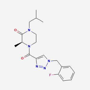 (3S*)-4-{[1-(2-fluorobenzyl)-1H-1,2,3-triazol-4-yl]carbonyl}-1-isobutyl-3-methyl-2-piperazinone