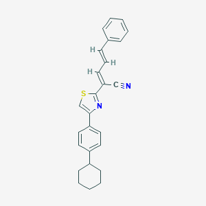 (2E,4E)-2-[4-(4-cyclohexylphenyl)-1,3-thiazol-2-yl]-5-phenylpenta-2,4-dienenitrile