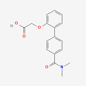 molecular formula C17H17NO4 B3787831 2-[2-[4-(Dimethylcarbamoyl)phenyl]phenoxy]acetic acid 