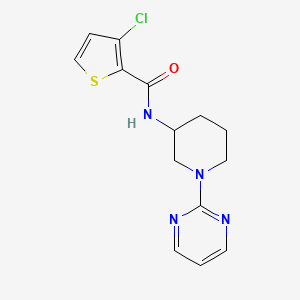 molecular formula C14H15ClN4OS B3787836 3-chloro-N-[1-(2-pyrimidinyl)-3-piperidinyl]-2-thiophenecarboxamide 