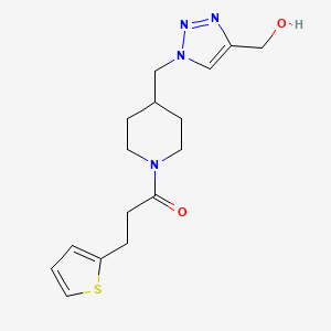 [1-({1-[3-(2-thienyl)propanoyl]-4-piperidinyl}methyl)-1H-1,2,3-triazol-4-yl]methanol