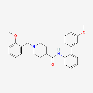 molecular formula C27H30N2O3 B3787855 1-(2-methoxybenzyl)-N-(3'-methoxy-2-biphenylyl)-4-piperidinecarboxamide 