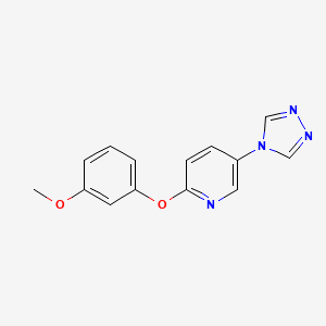 2-(3-methoxyphenoxy)-5-(4H-1,2,4-triazol-4-yl)pyridine