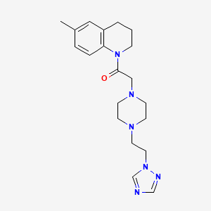 6-methyl-1-({4-[2-(1H-1,2,4-triazol-1-yl)ethyl]piperazin-1-yl}acetyl)-1,2,3,4-tetrahydroquinoline