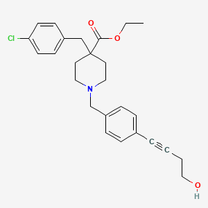 ethyl 4-(4-chlorobenzyl)-1-[4-(4-hydroxy-1-butyn-1-yl)benzyl]-4-piperidinecarboxylate