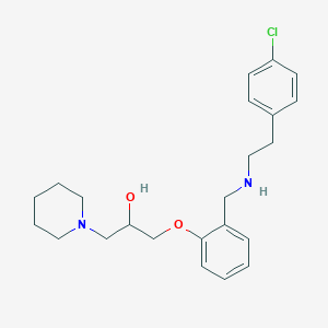 molecular formula C23H31ClN2O2 B3787909 1-[2-({[2-(4-chlorophenyl)ethyl]amino}methyl)phenoxy]-3-(1-piperidinyl)-2-propanol 