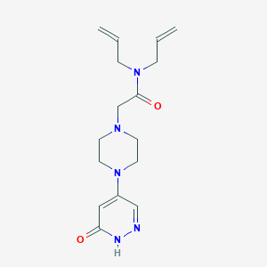 molecular formula C16H23N5O2 B3787928 N,N-diallyl-2-[4-(6-oxo-1,6-dihydropyridazin-4-yl)piperazin-1-yl]acetamide 