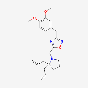 5-[(2,2-diallyl-1-pyrrolidinyl)methyl]-3-(3,4-dimethoxybenzyl)-1,2,4-oxadiazole