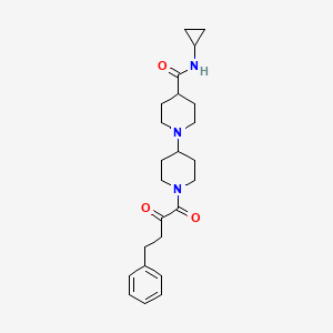 N-cyclopropyl-1-[1-(2-oxo-4-phenylbutanoyl)piperidin-4-yl]piperidine-4-carboxamide