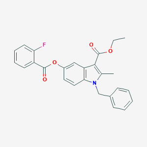 ethyl 1-benzyl-5-[(2-fluorobenzoyl)oxy]-2-methyl-1H-indole-3-carboxylate