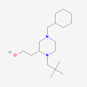 2-[4-(cyclohexylmethyl)-1-(2,2-dimethylpropyl)-2-piperazinyl]ethanol