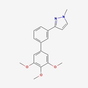 molecular formula C19H20N2O3 B3787992 1-methyl-3-(3',4',5'-trimethoxy-3-biphenylyl)-1H-pyrazole 