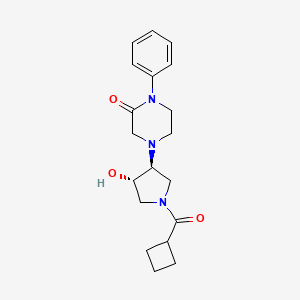 4-[(3S,4S)-1-(cyclobutanecarbonyl)-4-hydroxypyrrolidin-3-yl]-1-phenylpiperazin-2-one